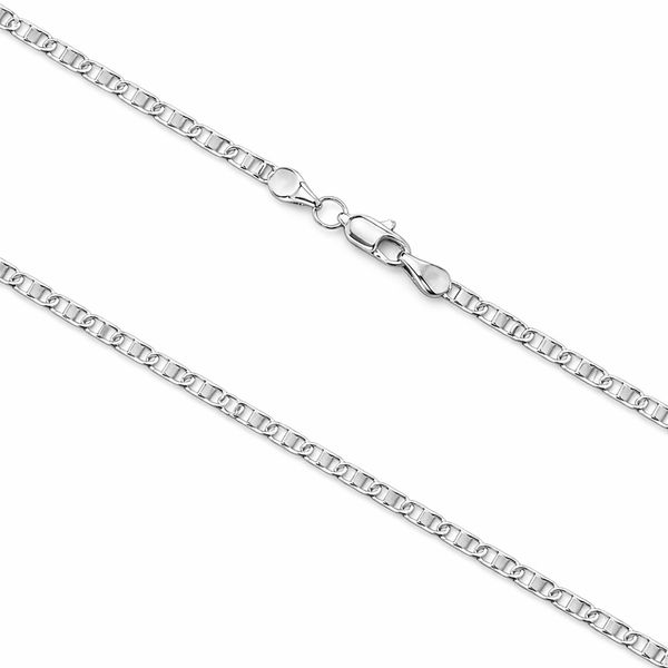 Corrente Piastrine Fecho Mosquetinho Banhado a Prata 925