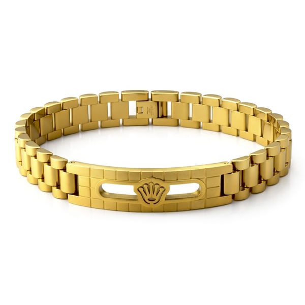 Pulseira Rolex Vazada 15 Milímetros Aço Dourado