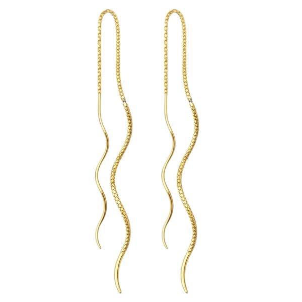 Brinco Costura Ondulado Liso Aspero Banhado a ouro 18K