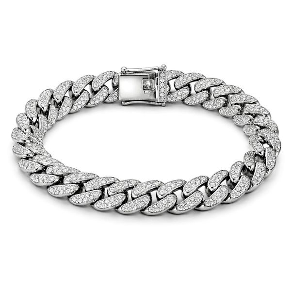 Pulseira Ice Cravejada Trava Dupla 