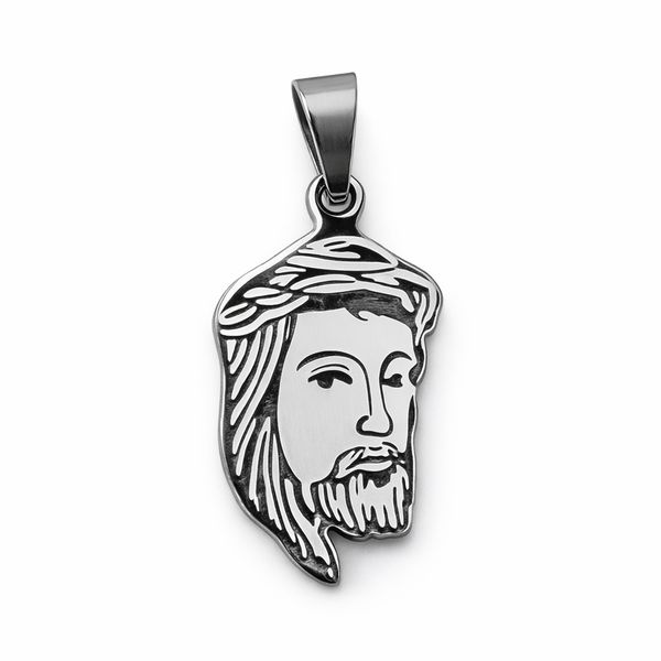 Pingente Face de Cristo 12x20 Aço Inoxidável