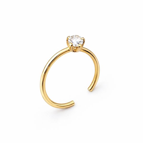 Piercing Nariz Ponto Luz Aço Dourado