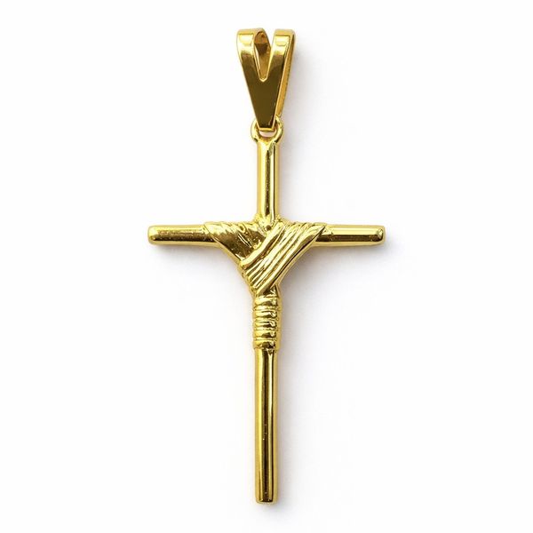 Pingente Cruz Nó Banhado a Ouro 18K