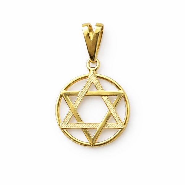 Pingente Estrela de Davi Banhado a Ouro 18k