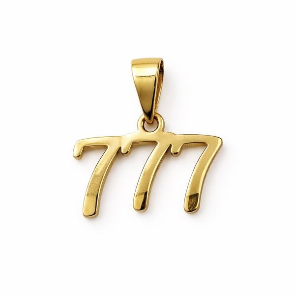 Pingente 777 Aço Dourado
