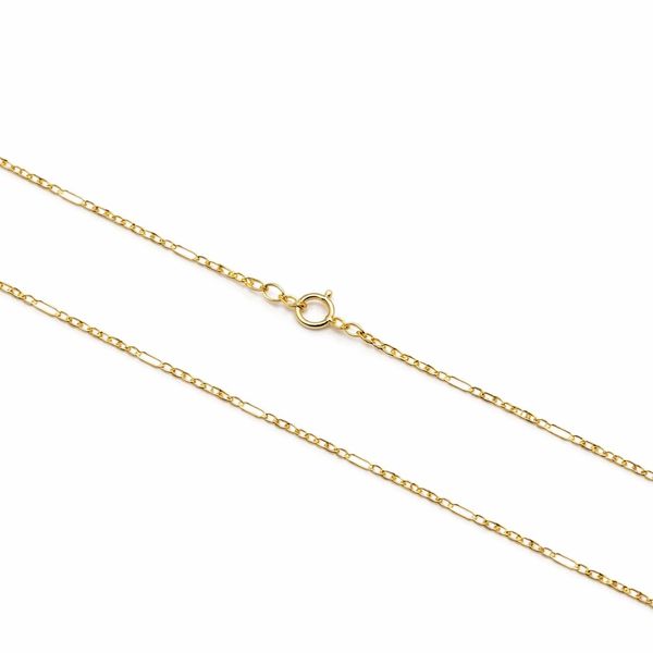 Corrente 3x1 Chapada Fecho Boia Banhado a Ouro 18K