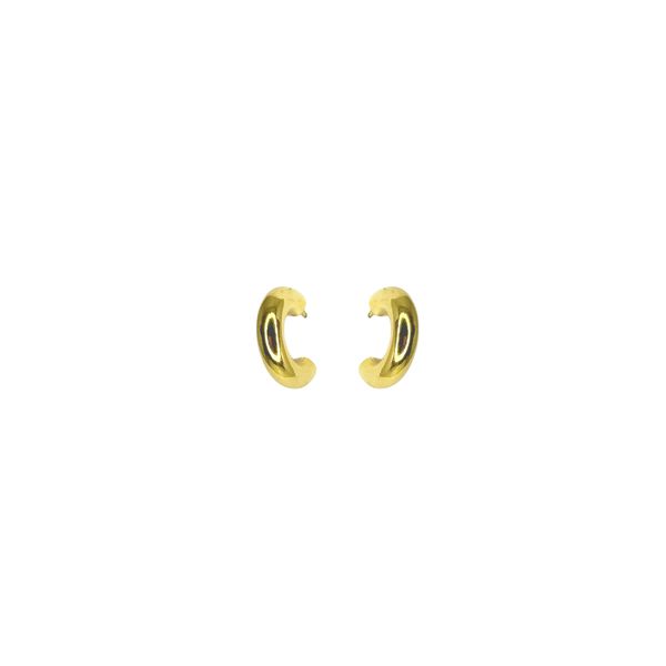 Brinco Argola Abaulada AB Banhado A Ouro 18K