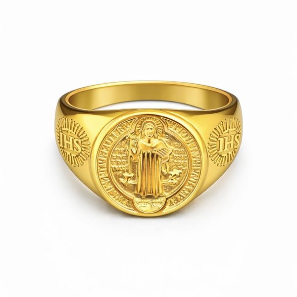 Dedeira São Bento Detalhada Aço Dourado