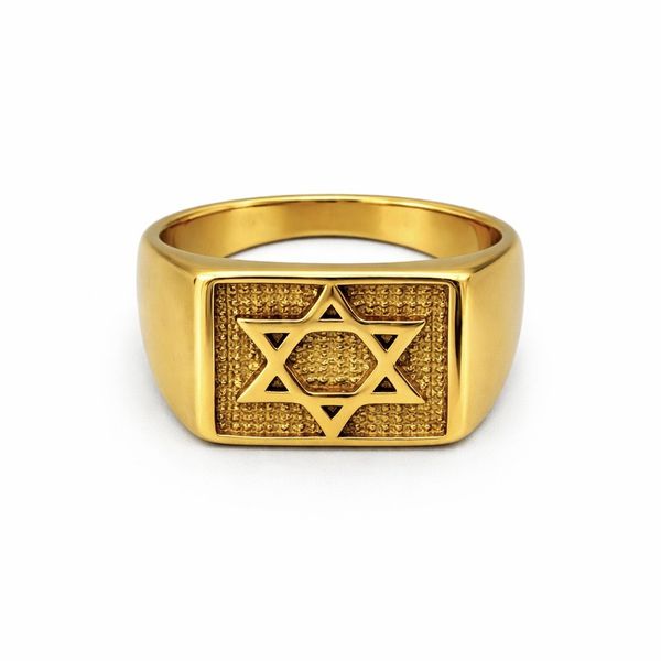 Dedeira Estrela Davi Quadrada Aço Dourado