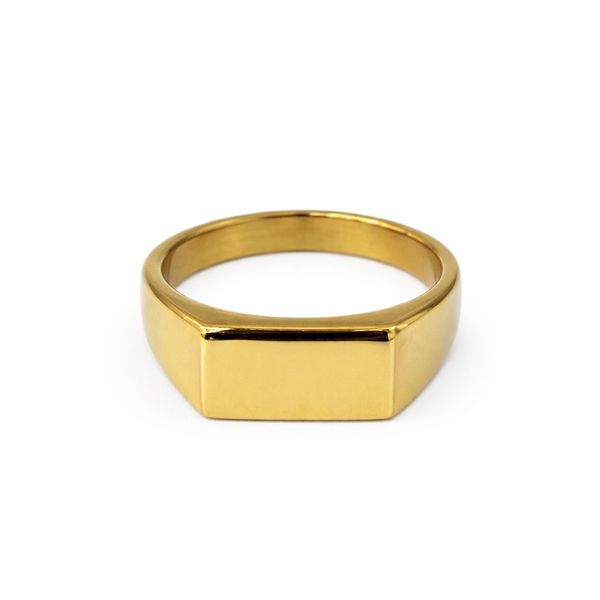 Dedeira Retangular Lisa Aço Dourado