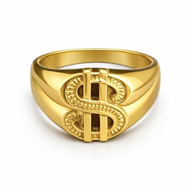 Dedeira Cifrão Contornado Aço Dourado