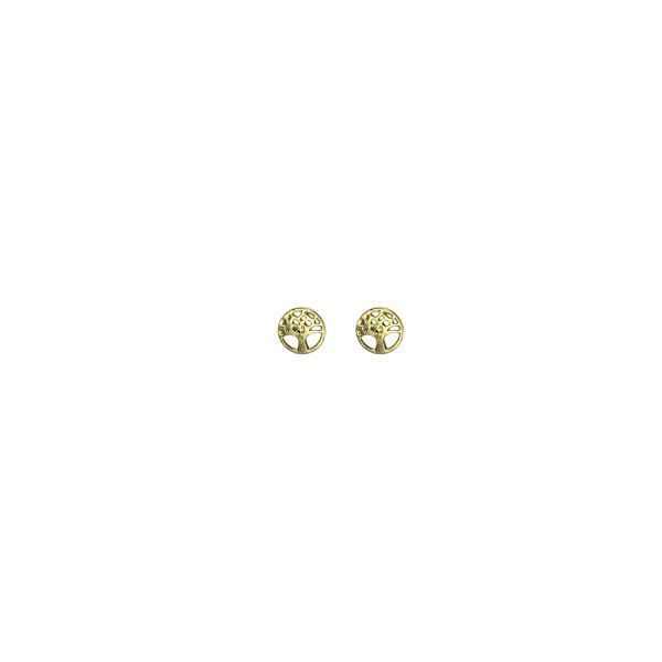 Brinco Árvore Da Vida Banhado A Ouro 18K