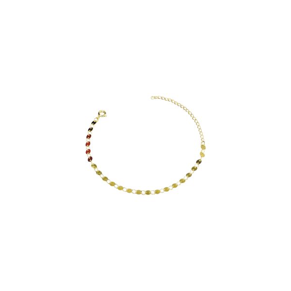 Pulseira Medalhinha Contínuo Banhado A Ouro 18K