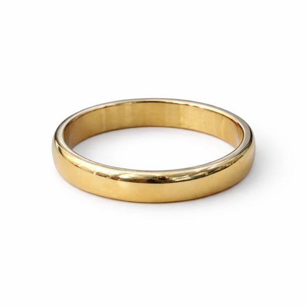 Aiança Baulada Clássica Aço Dourado