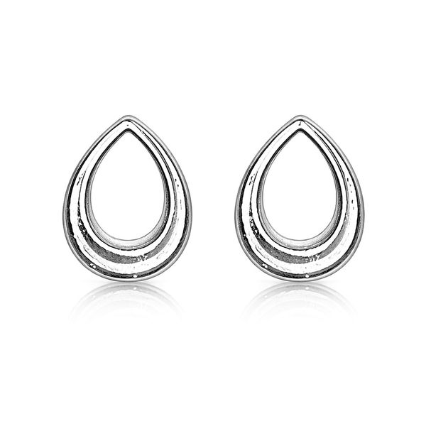 Brinco Gota clássica Banhado A Prata 925