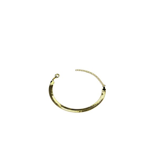 Pulseira Laminada 6 mm Banhado A Ouro 18K
