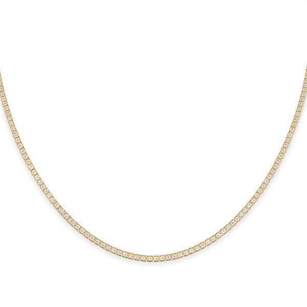 Colar Riviera Cristal Banhado A Ouro 18K