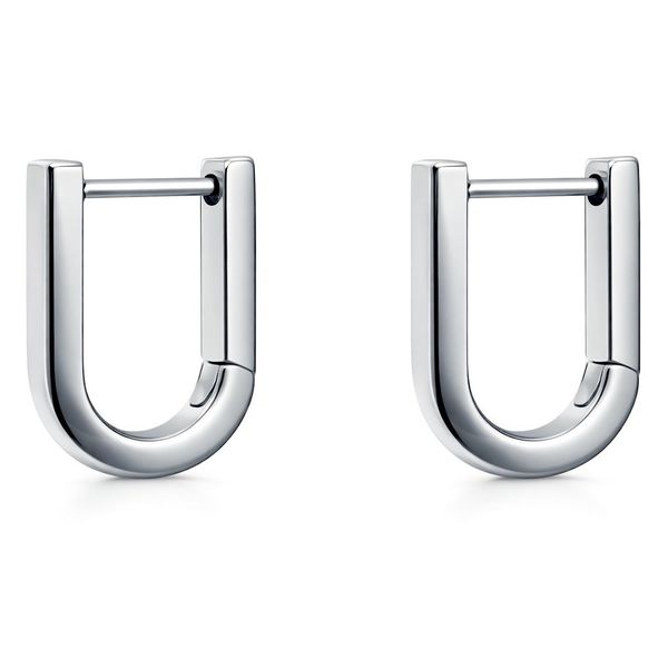 Brinco Oval Geometrico Aço Inoxidável