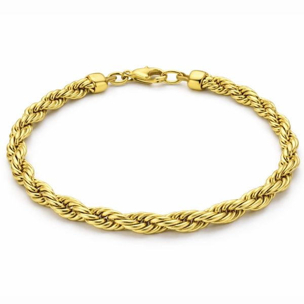 Pulseira Cordão Baiano Fecho Lagosta Banhado a Ouro 18K