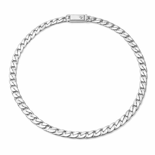 Pulseira Grumet Chapada Fecho Gaveta Banhado a Prata 925