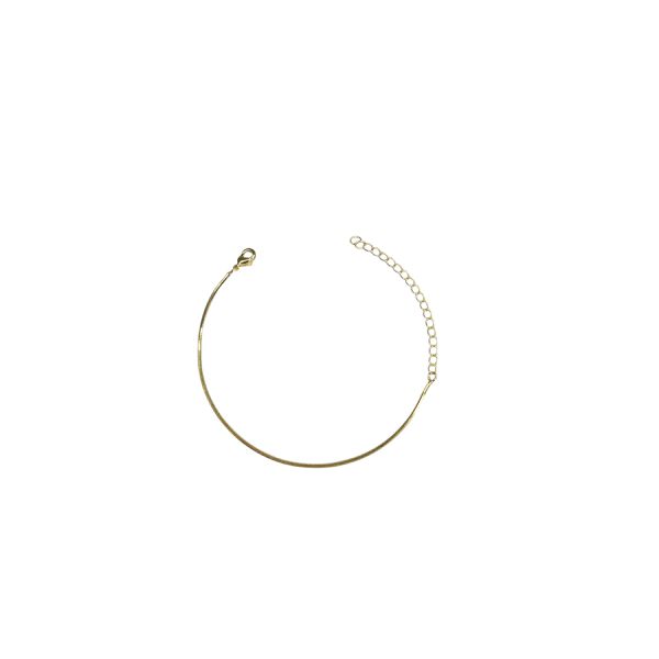 Pulseira Rabo Rato Quadrado Banhado A Ouro 18k