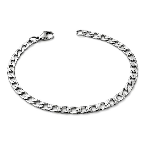 Pulseira Grumet Riscada Aço Inoxidável