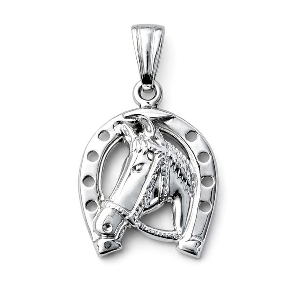 Pingente Ferradura 15x19 Banhado a Prata 925