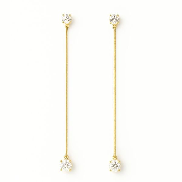 Brinco Ponto de Luz Fio Banhado a Ouro 18K