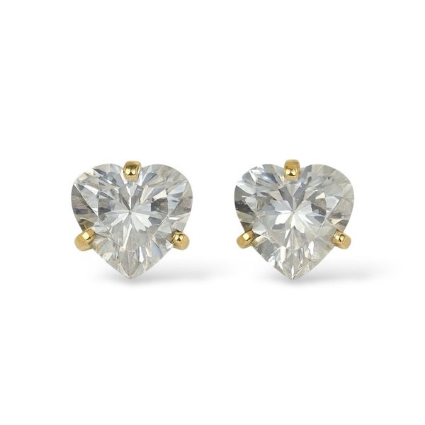 Brinco Coração Zircônia Banhado a Ouro 18K