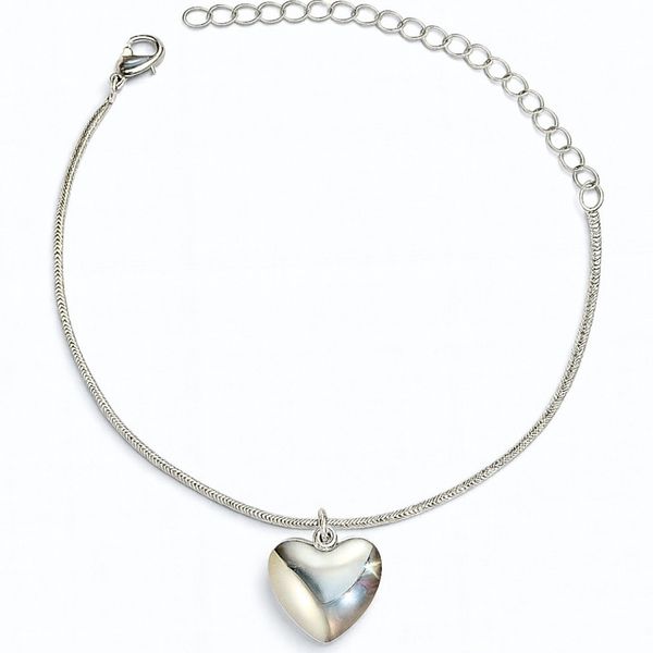 Pulseira Raposa Coração Banhado a Prata 925.