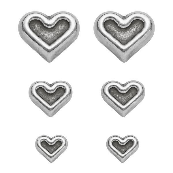 Brinco Trio Corações Liso Banhado A Prata 925