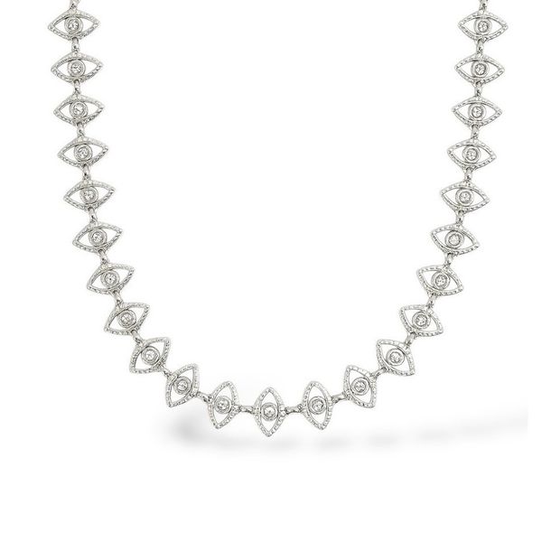 Colar Terceiro Olho Banhado A Prata 925