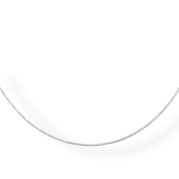 Colar Rabo Rato Quadrada Banhado A Prata 925