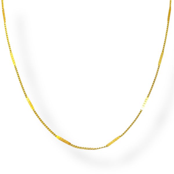 Colar Grumezi Placa Banhado A Ouro 18K