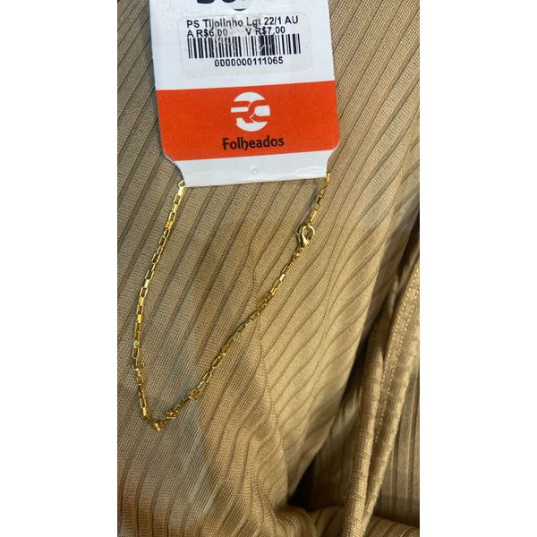 Pulseira Tijolinho Banhado A Ouro 18K