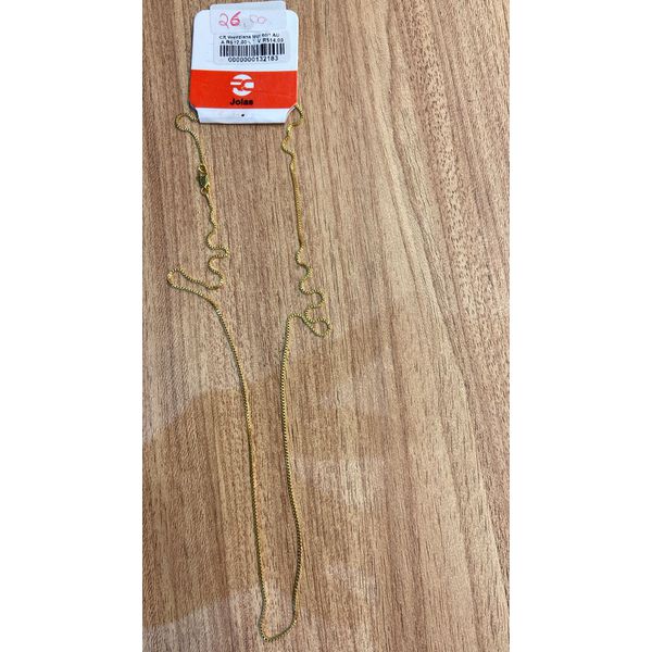 Corrente Veneziana Fecho Mosquetinho Banhado A Ouro 18K