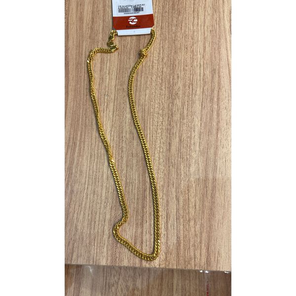 Corrente Grumet Dupla Fecho Lagosta 60/5 Banhado A Ouro 18K