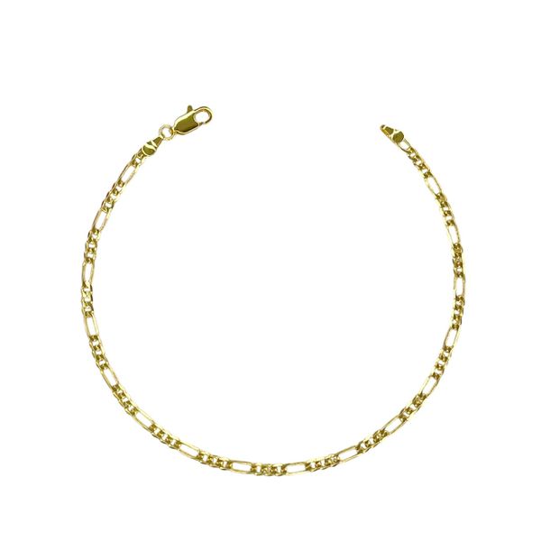 Pulseira 3x1 Chapada Fecho Mosquetinho Banhado A Ouro 18K