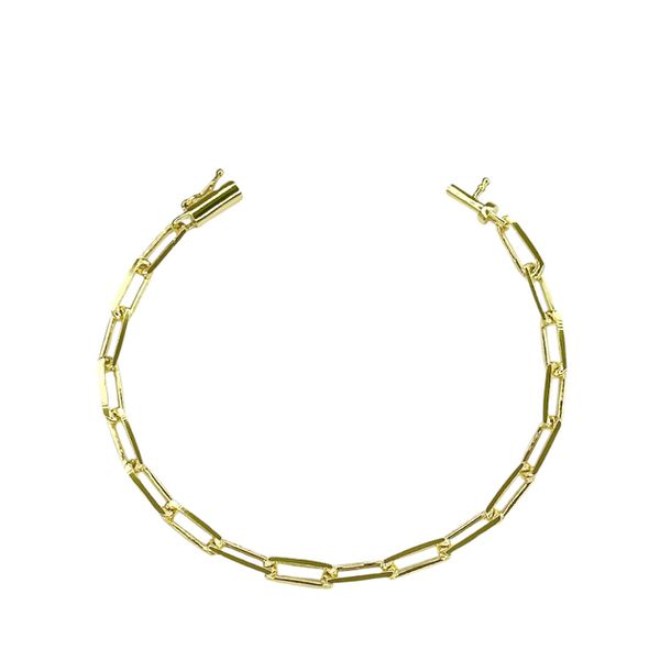 Pulseira Cartier Alongada Fecho Canhão Banhado A Ouro 18k