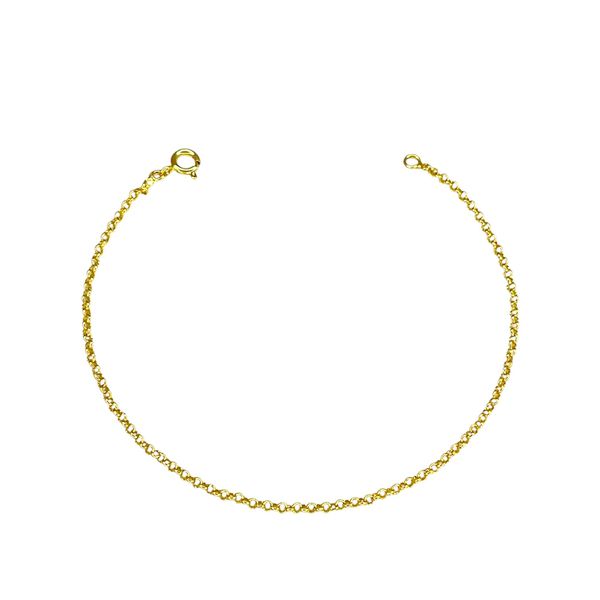 Pulseira Elo Português Bola Banhado A Ouro 18k