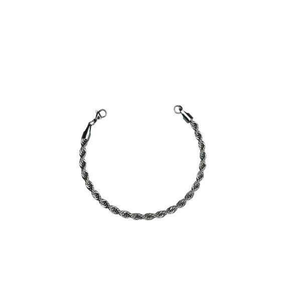 Pulseira Cordão Baiano Aço Inoxidável 