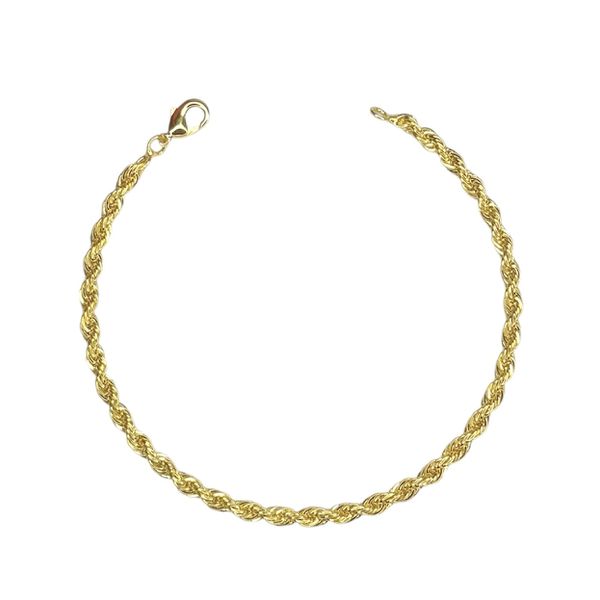 Pulseira Cordão Baiano Fecho Lagosta Banhado A Ouro 18K