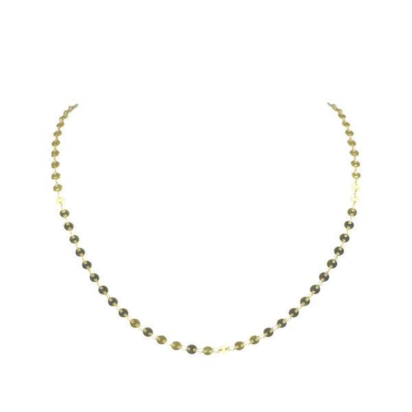 Colar Medalha Contínuo Banhado A Ouro 18K