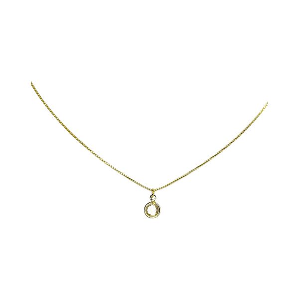 Colar Ponto Luz Zircônia Banhado A Ouro 18K