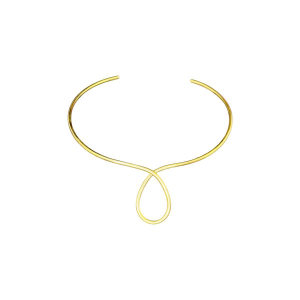 Colar Gargantilha Gota Banhado A Ouro 18K