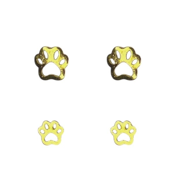 Brinco Duo Patinha Banhado A Ouro 18k