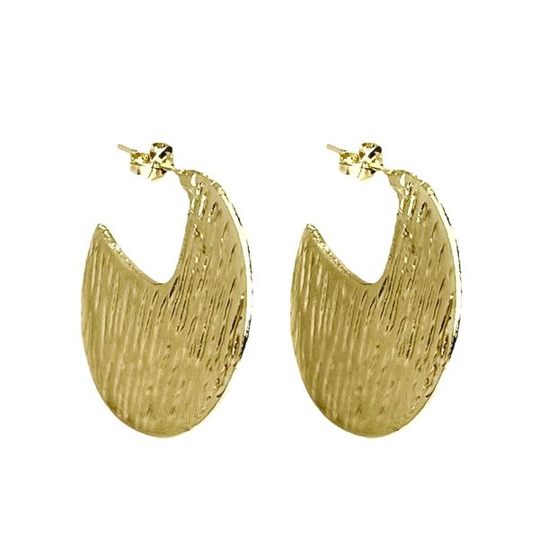 Brinco Pac Escovado Banhado a Ouro 18K