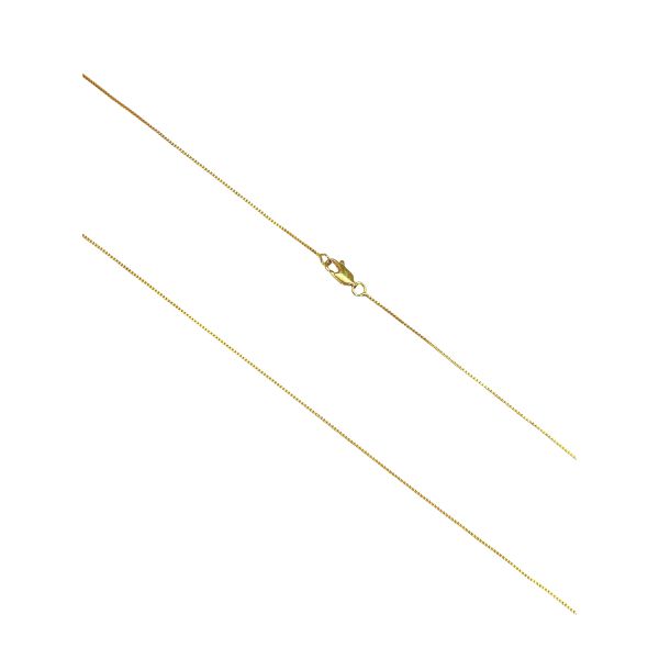 Corrente Veneziana Fecho Mosquetinho Banhado A Ouro 18K.