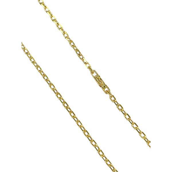 Corrente Cadeado Fecho Canhão Banhado A Ouro 18k.