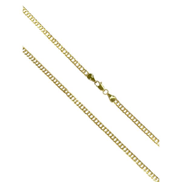 Corrente Grumet Duplo Mosquetinho Banhado A Ouro 18K